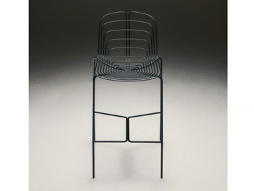 WIRED - Steel stool with back by La Manufacture - view 2